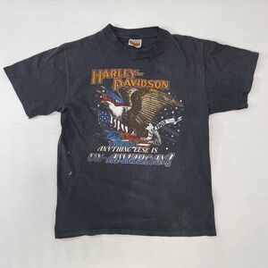 Vintage 80s Harley Davidson 'Anything Else Is Un-American' Size M/ Made In USA